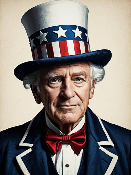 Older Man in Uncle Sam Costume