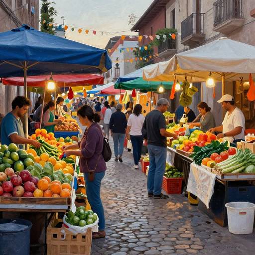 Pablo's Vibrant Street Market Scene