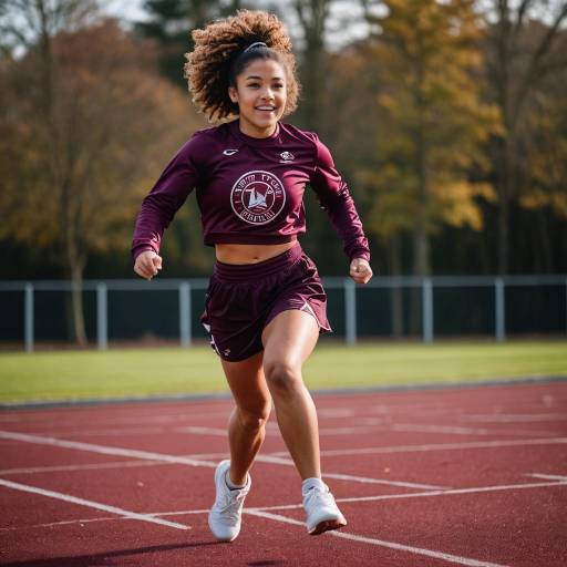 Young Female Runner on Track