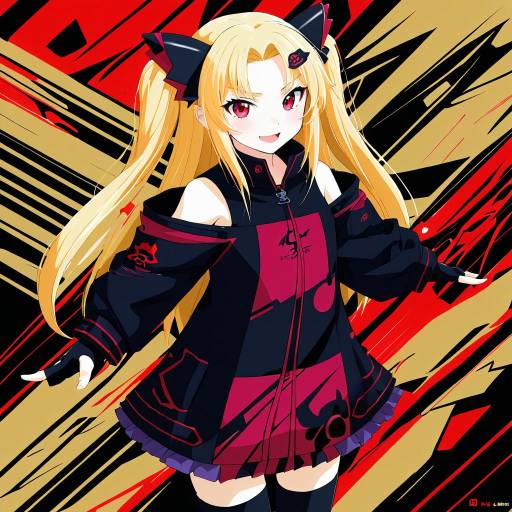 Illustration of Akatsuki uni, uni create in the style of Rune (dualhart)