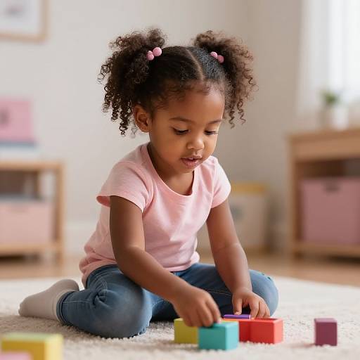 Hyperrealistic Ebony Girl Playing