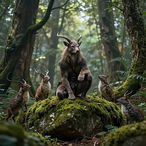 Epic Satyr Ranger in Enchanted Woods