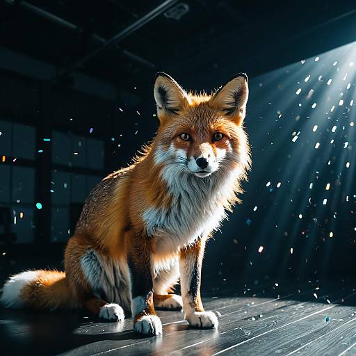 Cinematic Red Fox with Dramatic Lighting