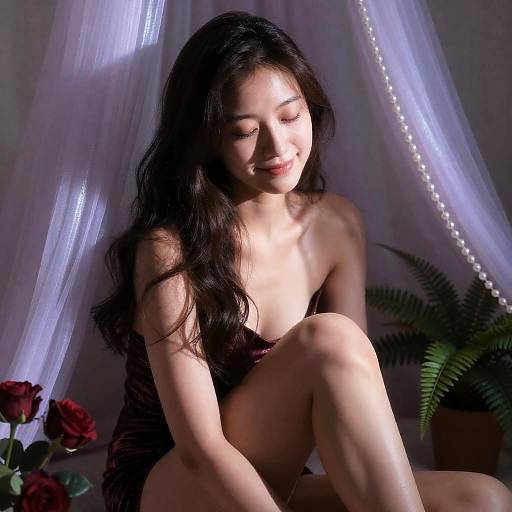 Moonlit Aerith Cozy Indoor Portrait