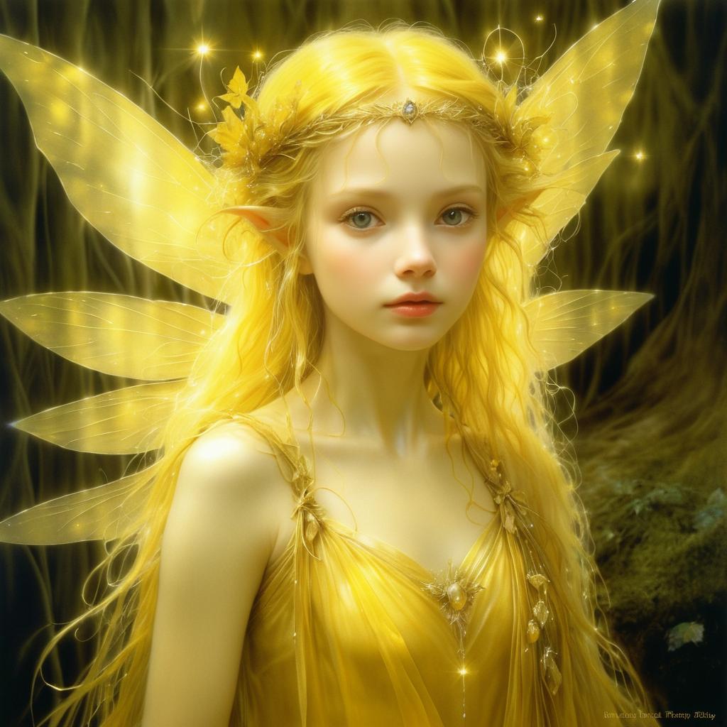 Enchanting Light Fairy Portrait in Fantasy