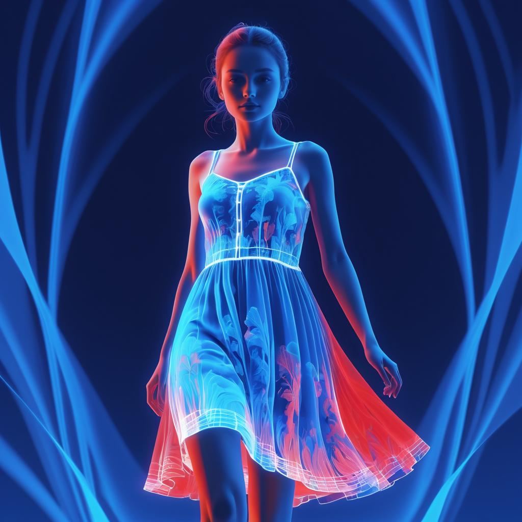 X-Ray Art of Girl in Sundress