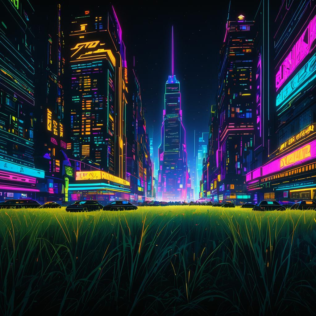 Futuristic Cityscape with Neon Vibrance