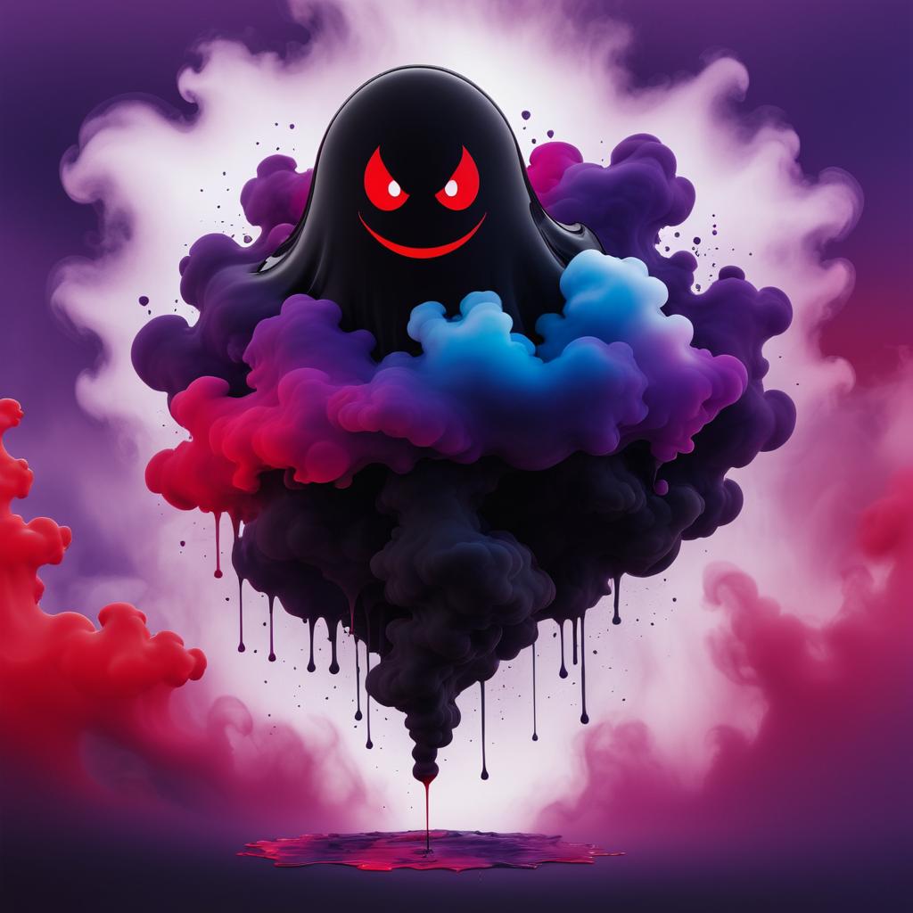 Sinister Ink Creature in Billowing Cloud