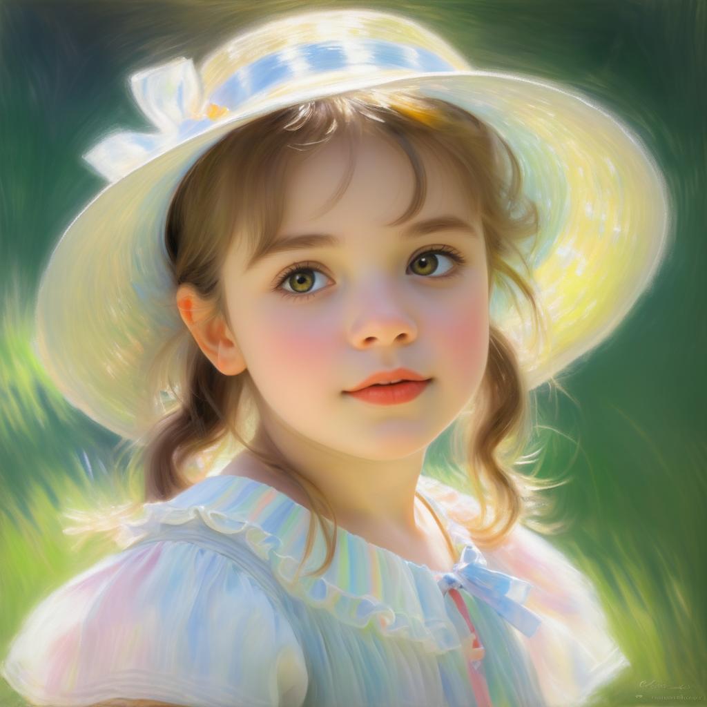 Spirited Young Girl in Pastel Lighting