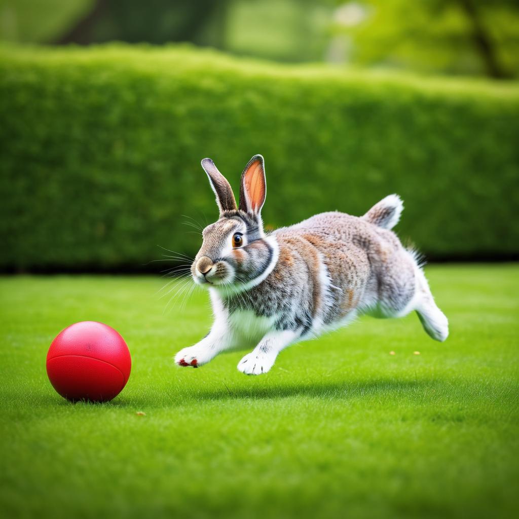 Playful Rabbit in a Lush Park