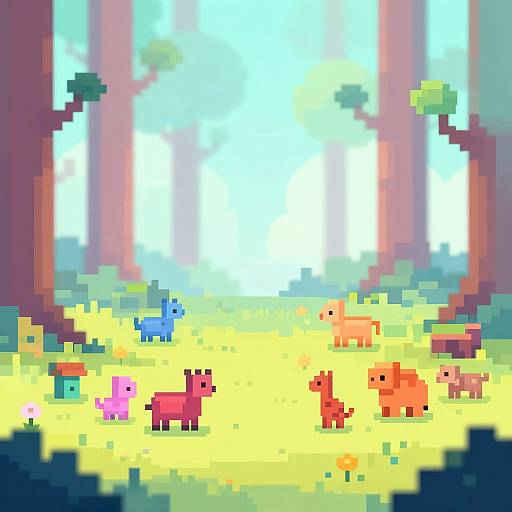 Pixel Art AI in Digital Forest