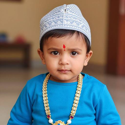 Realistic Baby Krishna Costume Portrait