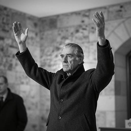 Intense Portrait of a Man in Shadows