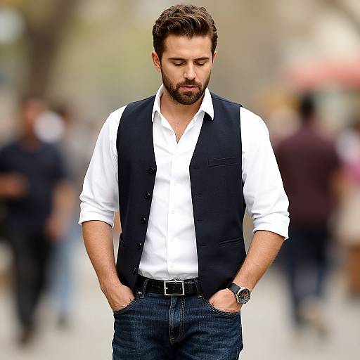 Stylish Man in Top Gun Outfit