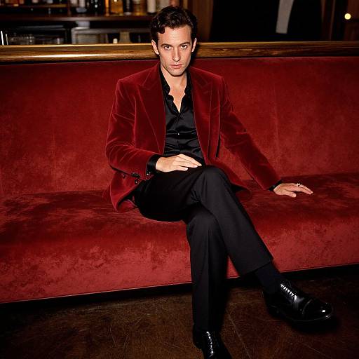 Stylish Man in Velvet Blazer
