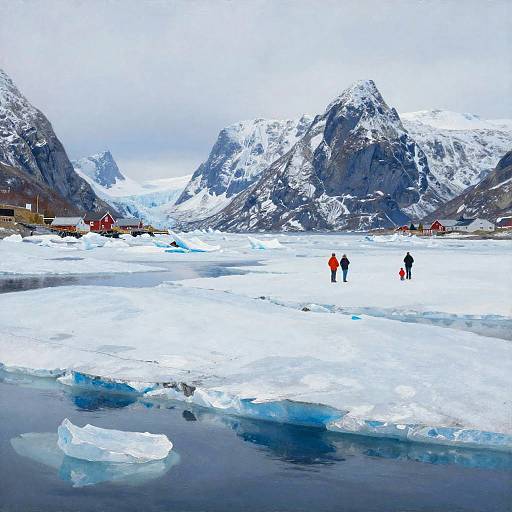 Realist Seascape of Norwegian Fjords
