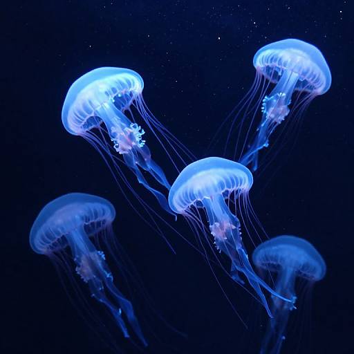 Bioluminescent Jellyfish in Cosmic Void