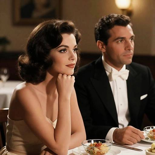 Elegant 1960s Dining Atmosphere Capture