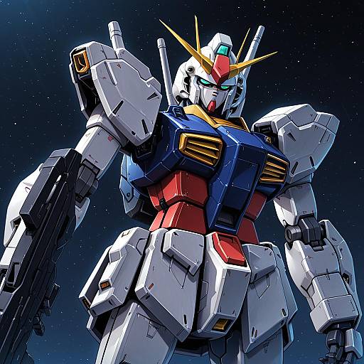 Illustration of Gundam mk ii, gundam in the style of Nagasioo