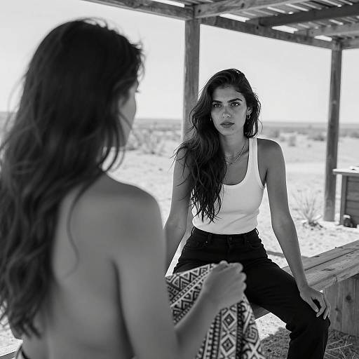 Contrast of Strength in Desert Portrait