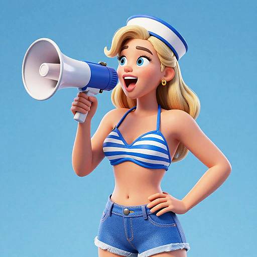 Vibrant Pin-Up Style Summer Portrait