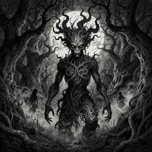 Twisted Emerald-Eyed Tree Spirit