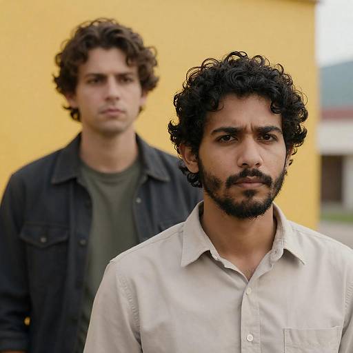 Serious Portraits Against Bright Background