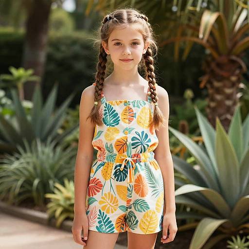 Teen Girl Mini Twists in Botanical Garden