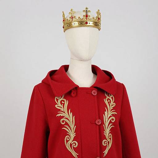 Mannequin in Red Embroidered Coat