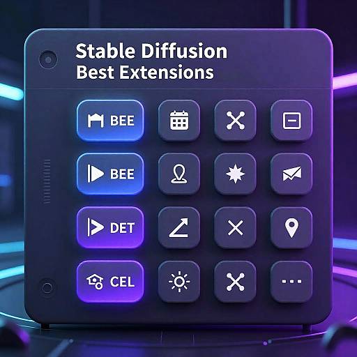 Futuristic Stable Diffusion UI Panel