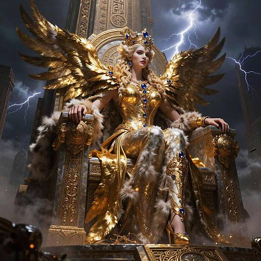Griffin Queen on Sky Palace Throne
