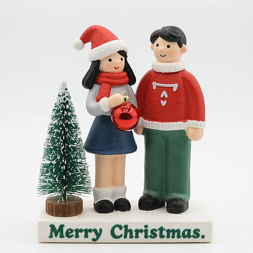 Festive Couple Christmas Ornament