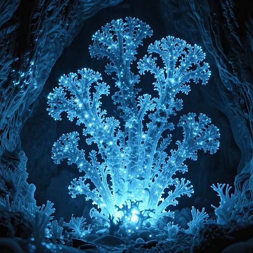 Ethereal Blue 3D Ice Cavern