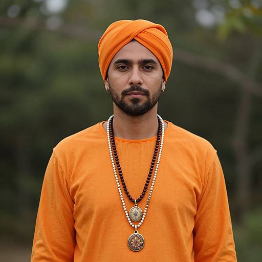 Orange Hippie Man Costume