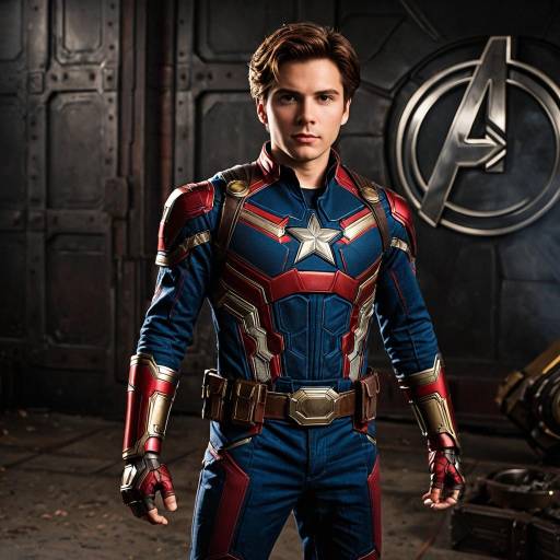 Young Man in Avengers Costume