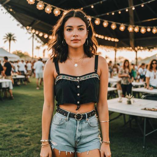 Young Woman at Outdoor Festival