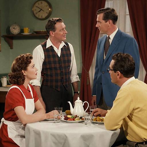 1940s Dining Room Vintage Movie Scene