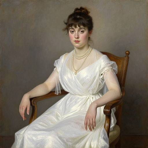 Elegant Young Woman in Cassatt Style