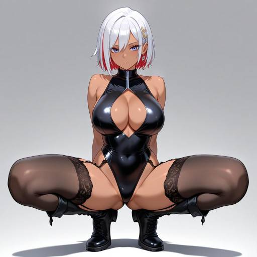 Striking Pose of a Mysterious Woman Striking Pose of a Mysterious Woman