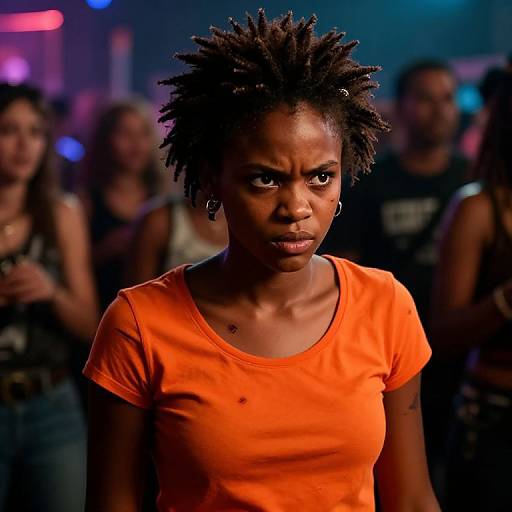 Angry Teenage Punk Girl at Concert