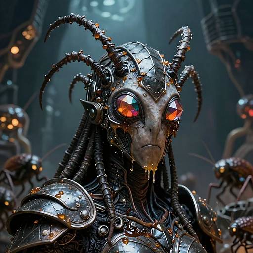 Hivelord Portrait with Metallic Armor