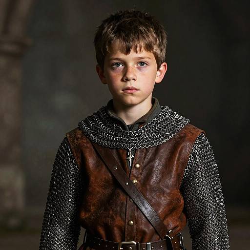 Medieval Boy in Chainmail Cinematic
