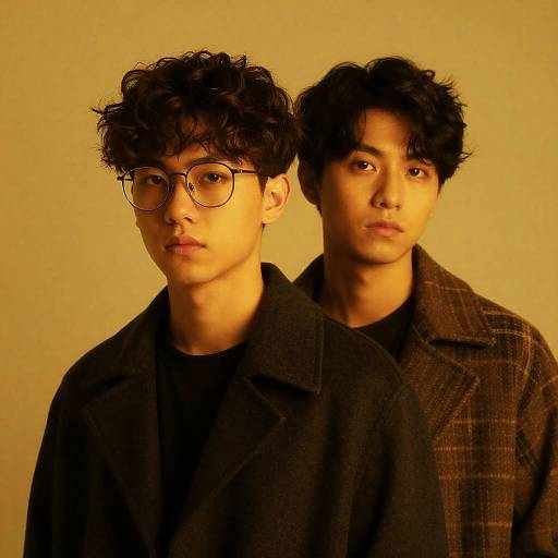 Intense Portrait of Young Men in Yellow