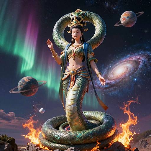 Nuwa the Celestial Serpent Goddess
