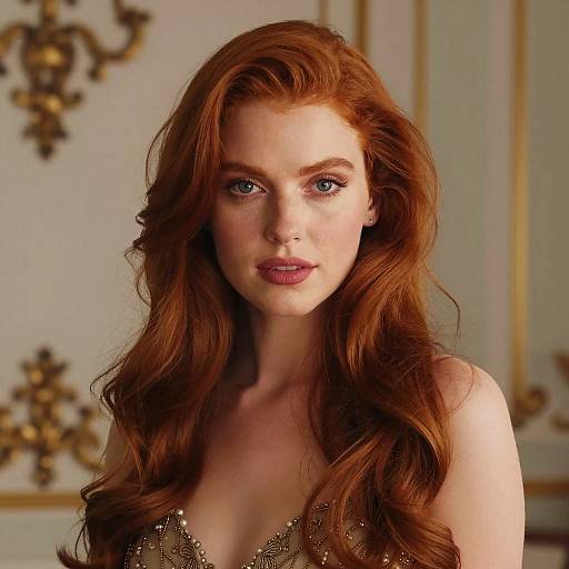 Portrait of Confident Red-haired Woman