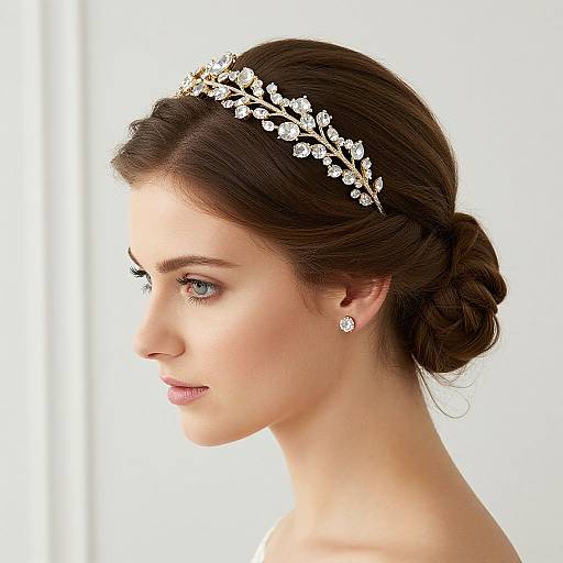 Elegant Gold Vine Bridal Headpiece