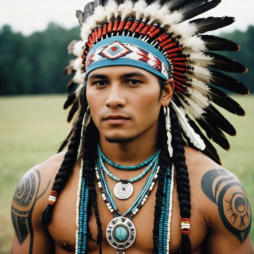 Realistic Native American Male Costume Design