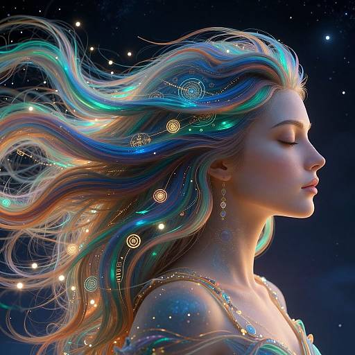 Ethereal Woman's Spiritual Journey