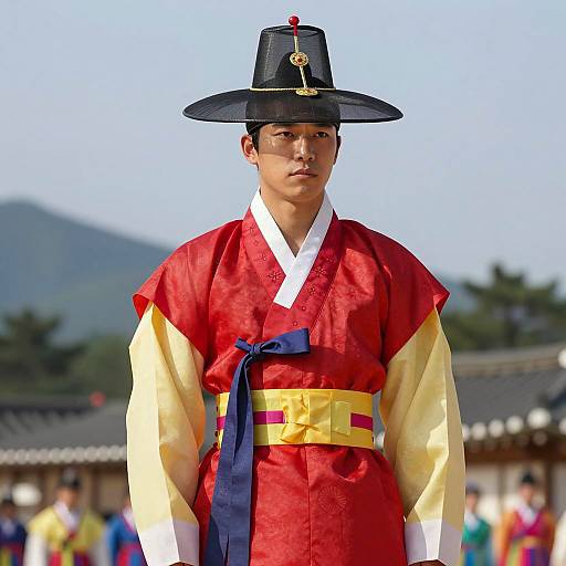 Traditional Korean Dancer in Costume