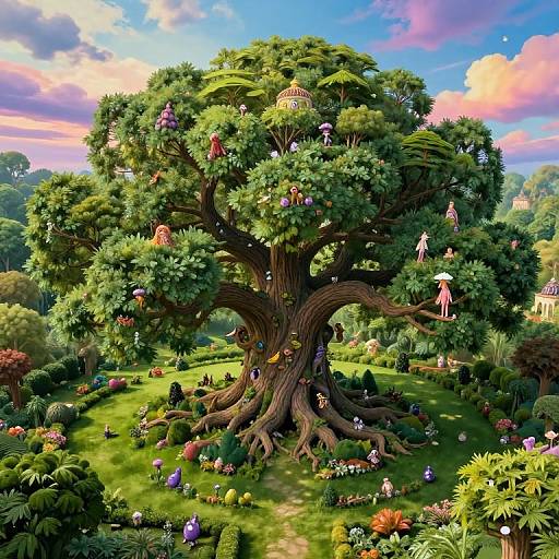 Surreal Tree of Fantastical Worlds
